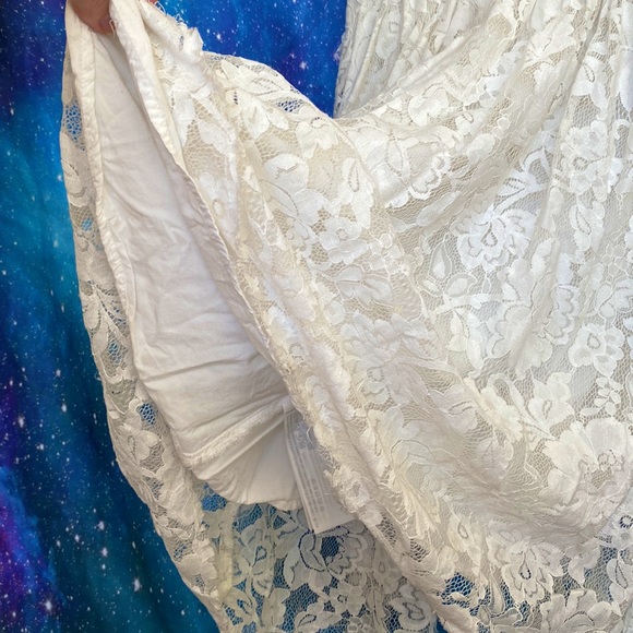 3/$65 Abercrombie And Fitch White Lace Dress size xs - Picture 9 of 11